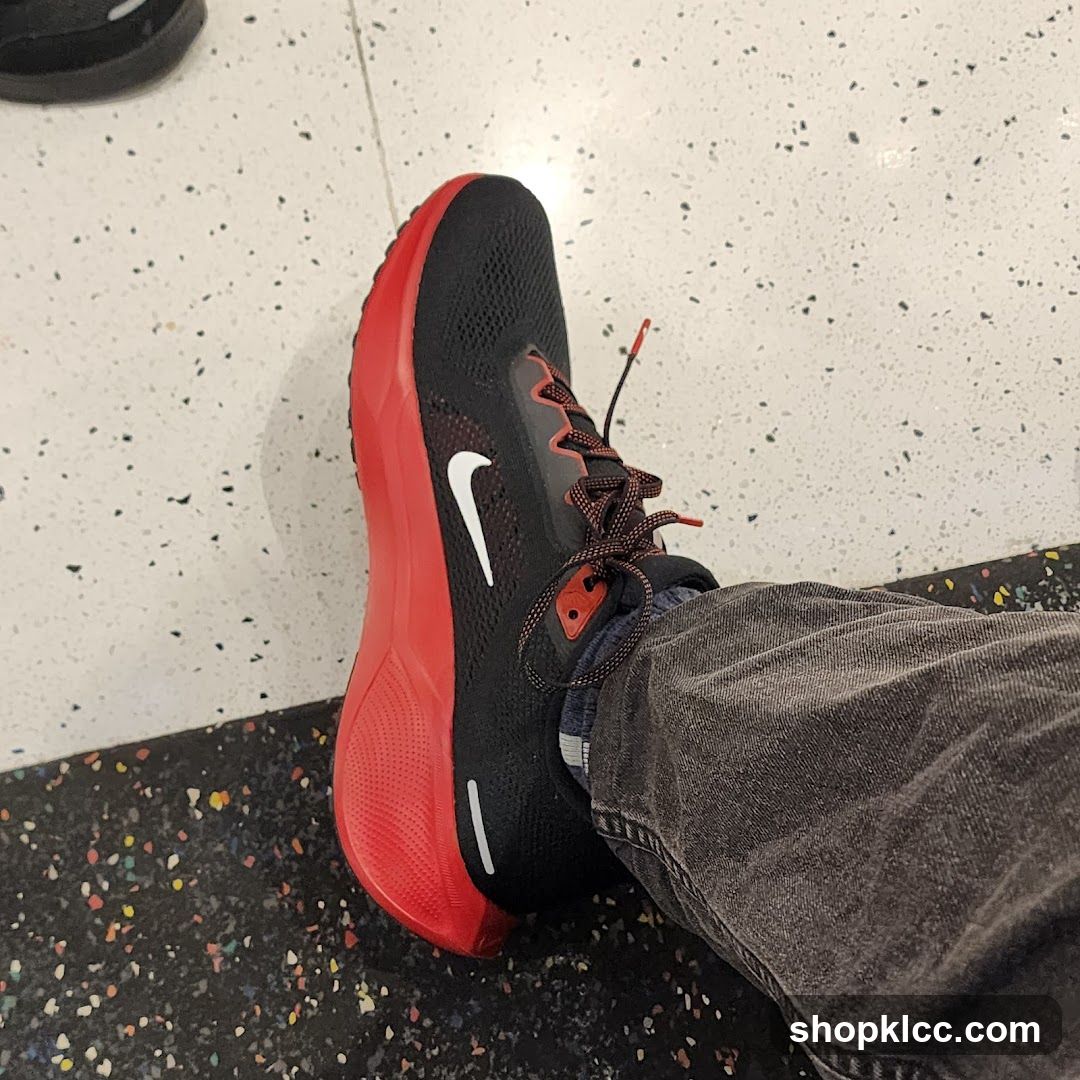 Black and Red Nike Running Shoe