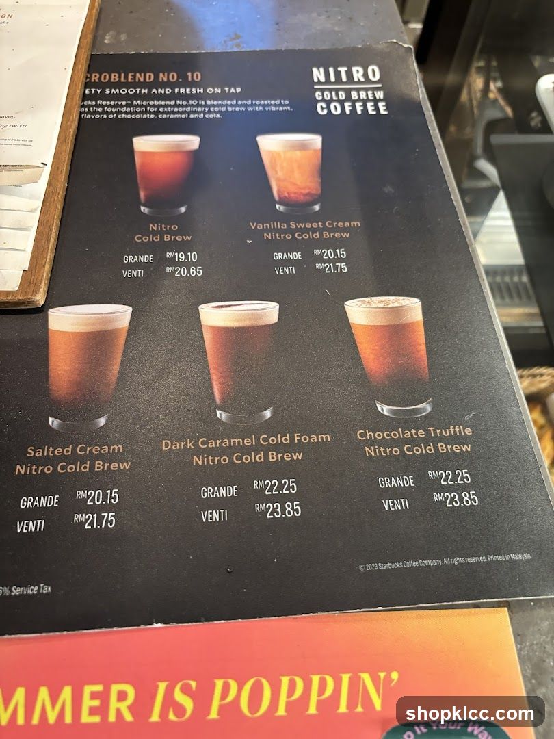 Nitro Cold Brew Menu