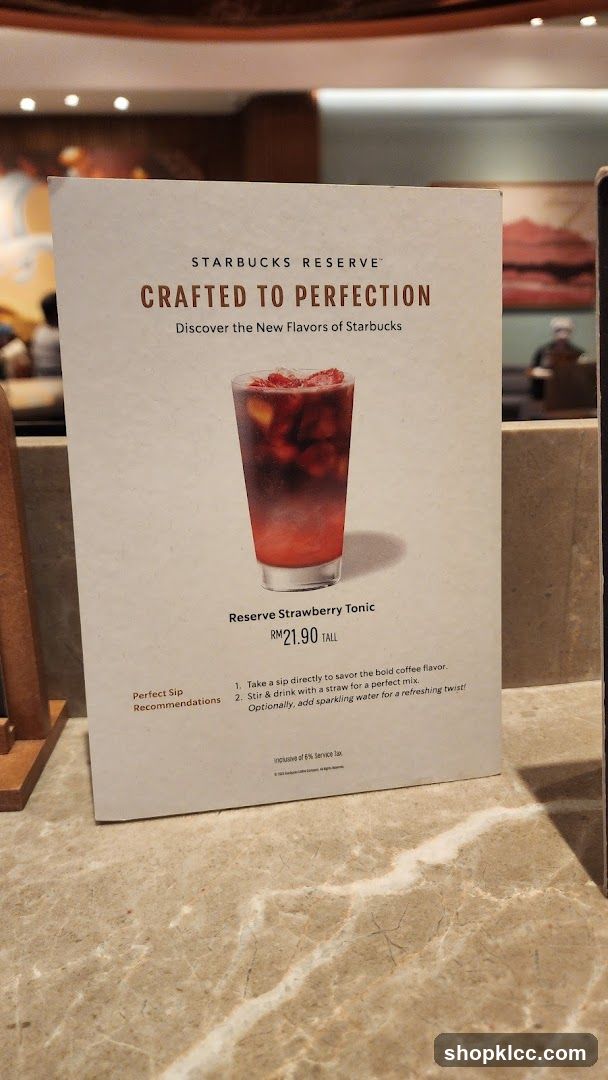 Starbucks Reserve Crafted to Perfection Advertisement