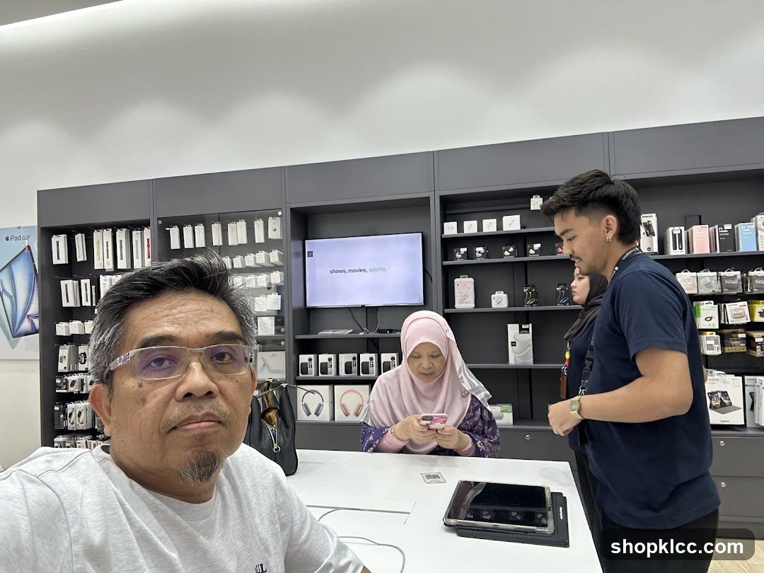 People in an electronics store