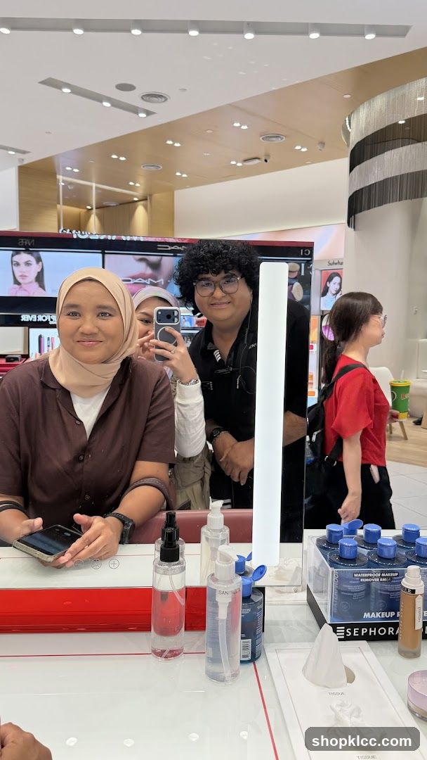People in a makeup store