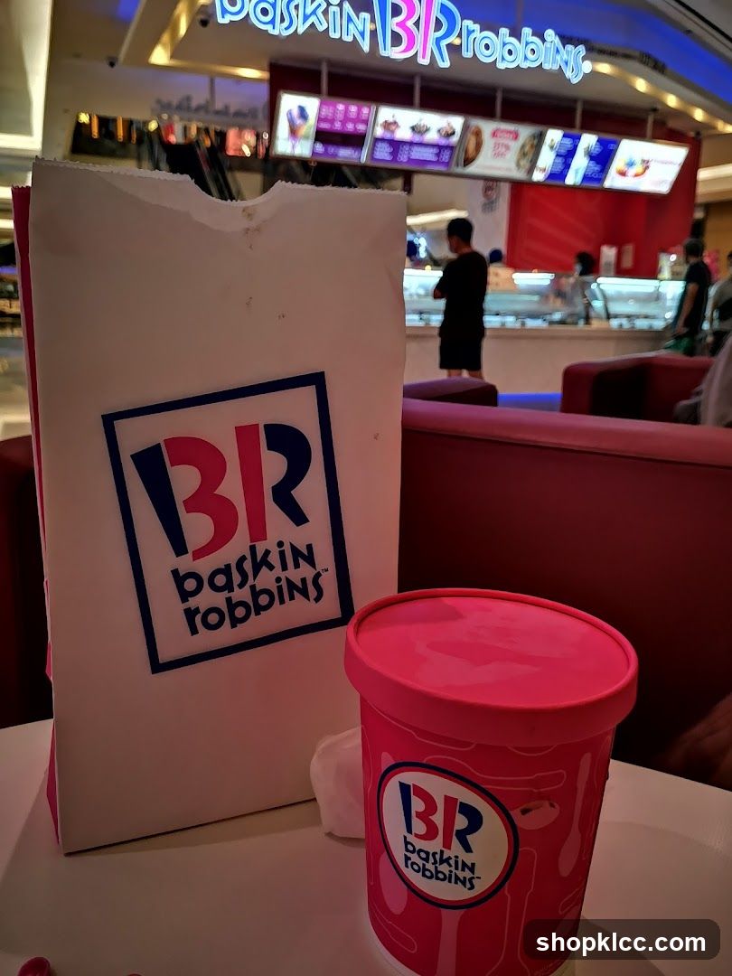 Baskin Robbins Bag and Ice Cream Tub