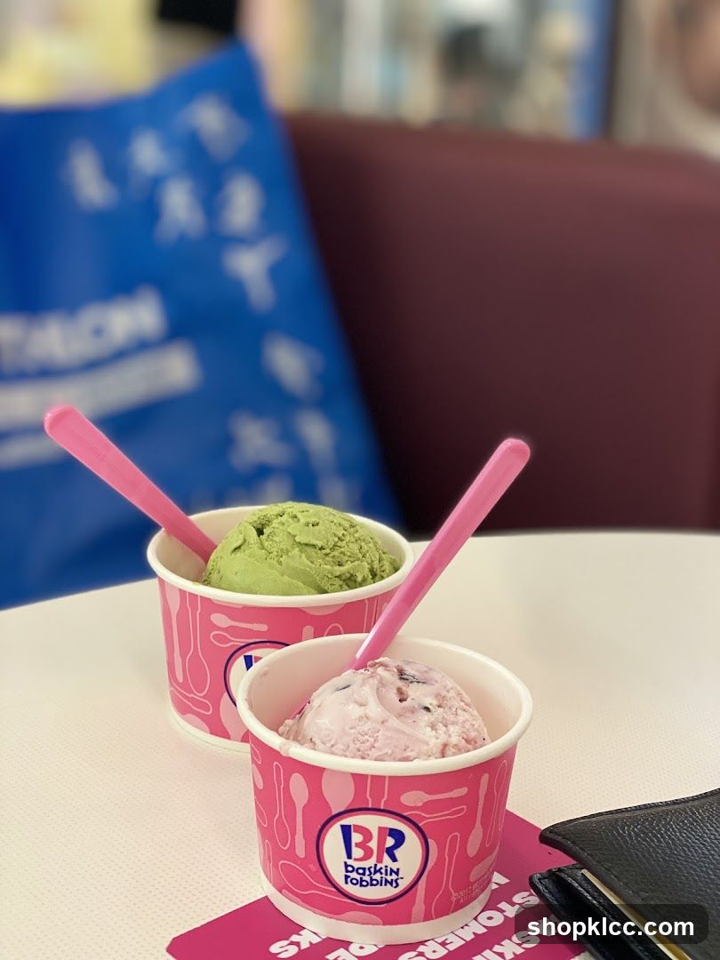 Two cups of ice cream