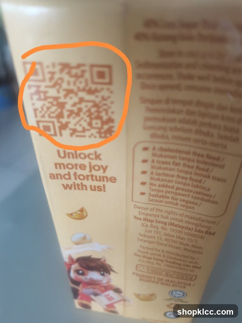 Product Packaging with QR Code