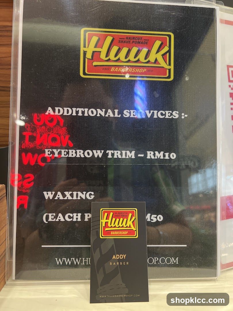 Huuk Barbershop Additional Services