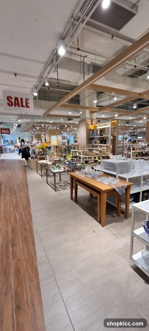 Department Store Interior with Sale Signs
