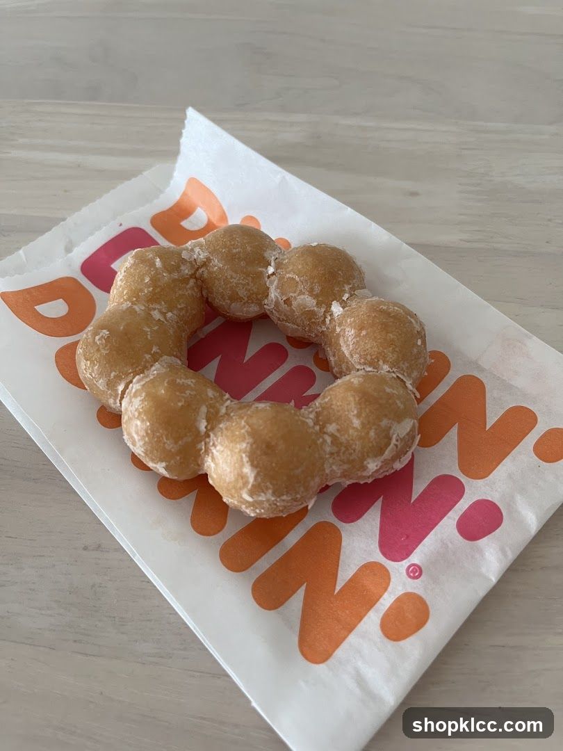Donut on paper bag
