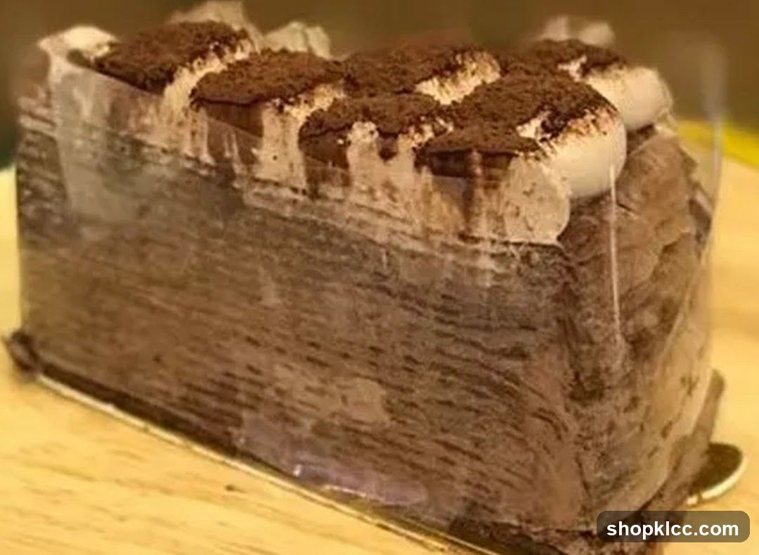 Chocolate Mille Crepe Cake