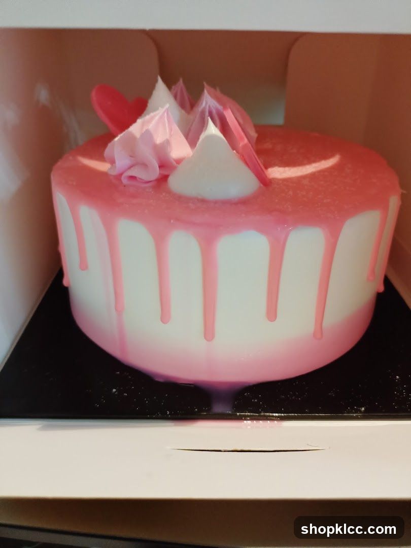 Pink Drip Cake