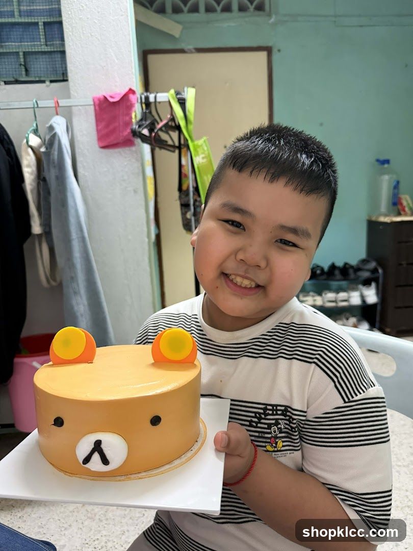 Boy with a Bear Cake