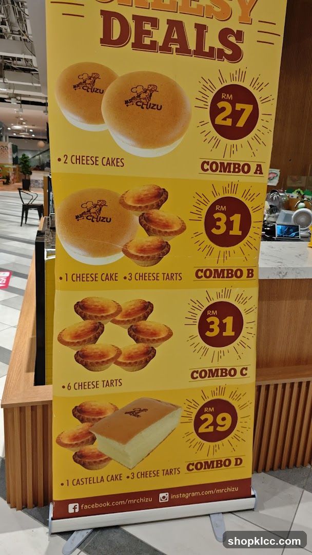 Cheesy Deals Menu