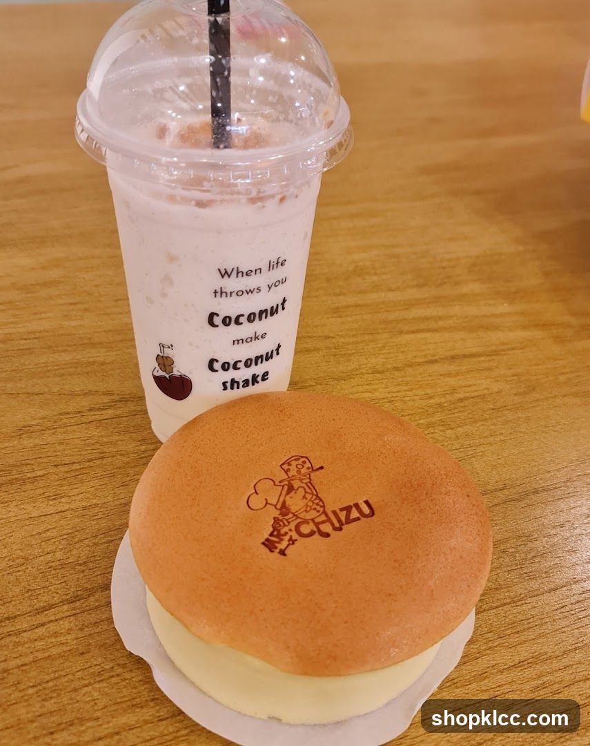 Coconut Shake and Cheesecake