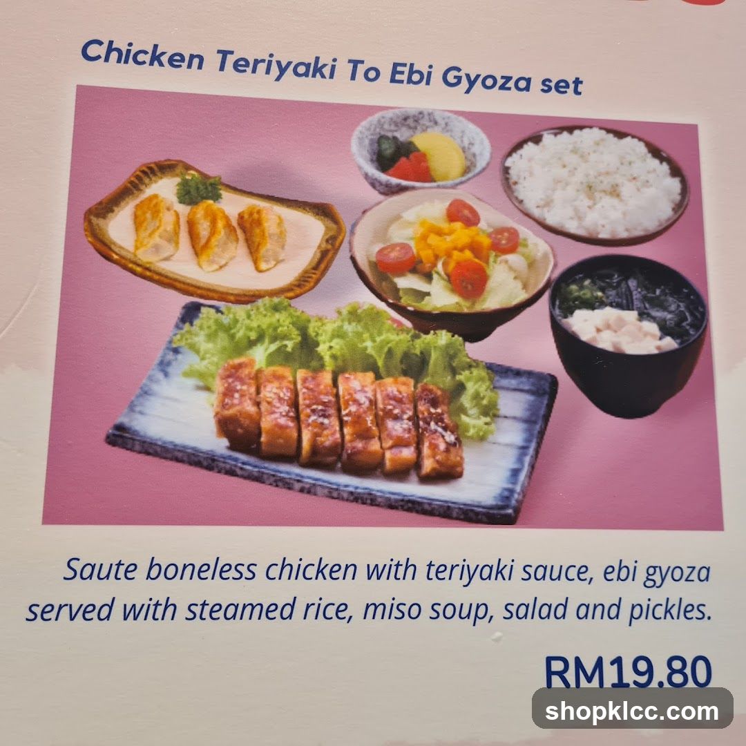 Chicken Teriyaki To Ebi Gyoza set
