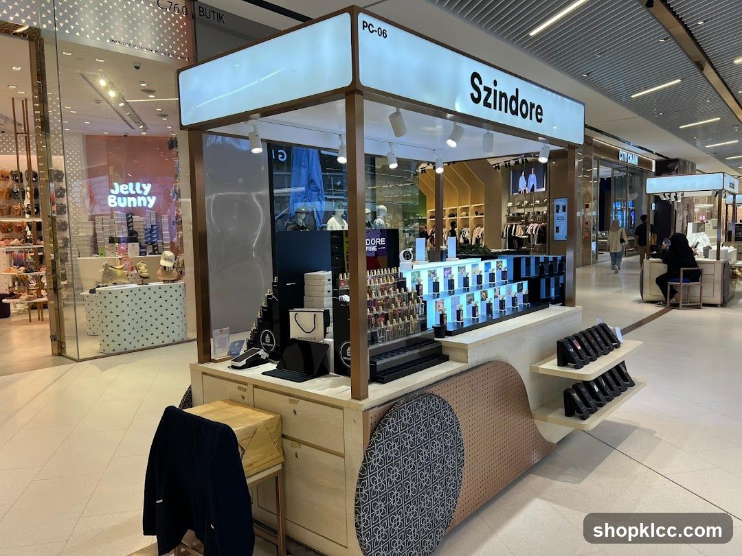 Perfume kiosk in a mall