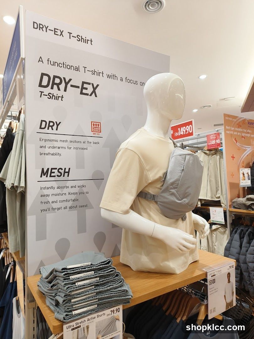 Uniqlo DRY-EX T-Shirt Display