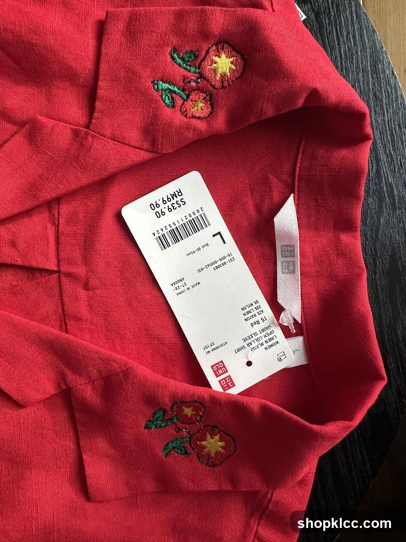 Red Linen Blend Shirt