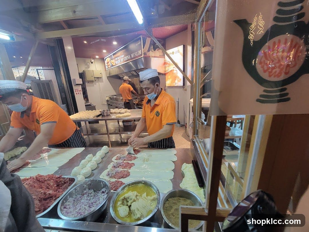 Food Preparation in Restaurant Kitchen