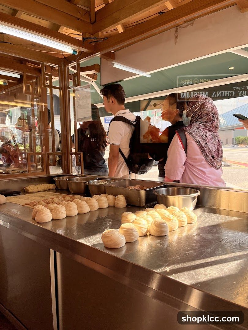 Bun Display at Food Stall