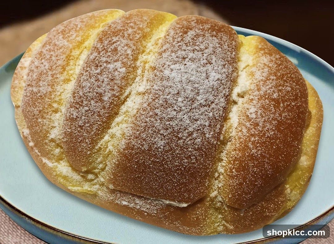Bread with powdered sugar