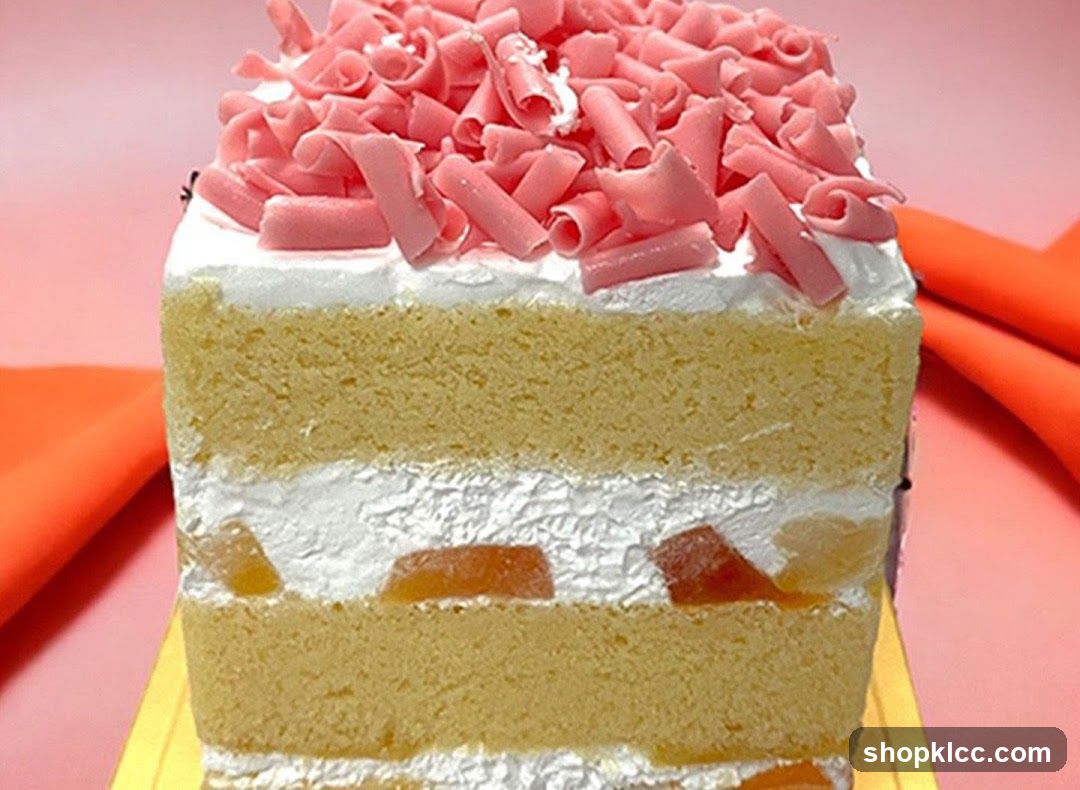 Layered Cake with Pink Shavings