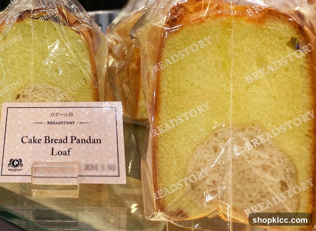 Cake Bread Pandan Loaf Display