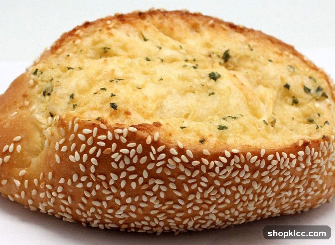 Garlic Cheese Bread with Sesame Seeds
