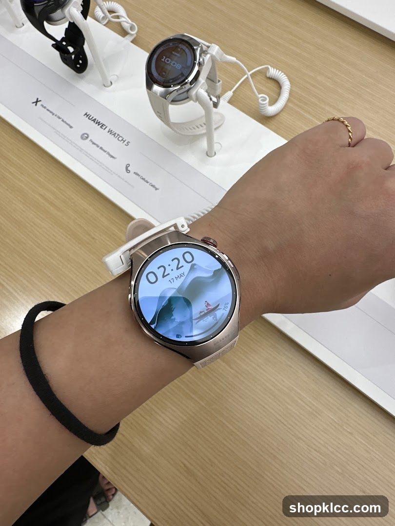 Person wearing a Huawei Watch 5