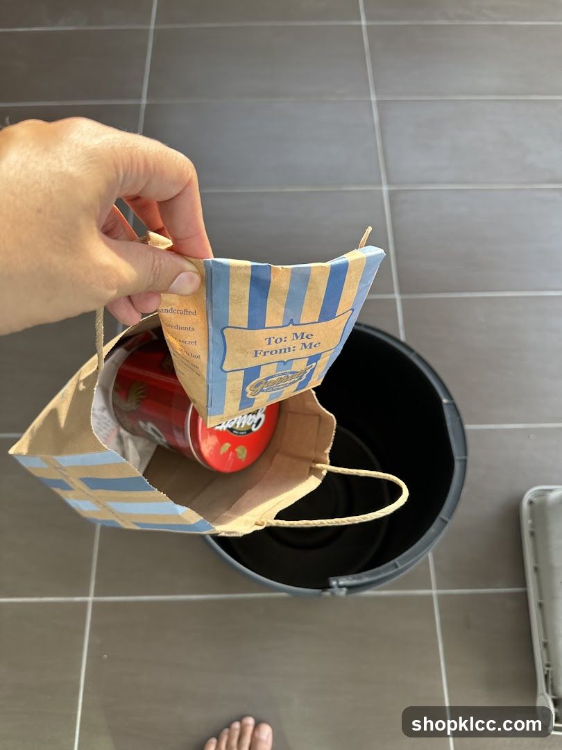 Bag with snacks