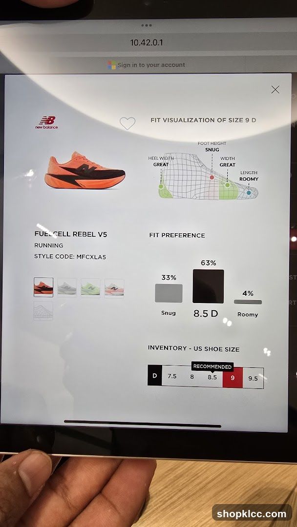 New Balance FuelCell Rebel V5 Fit Visualization