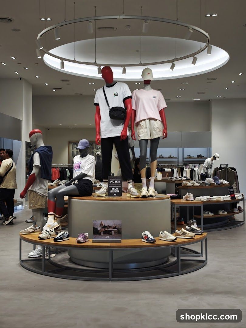 Mannequins Displaying Athletic Wear and Footwear