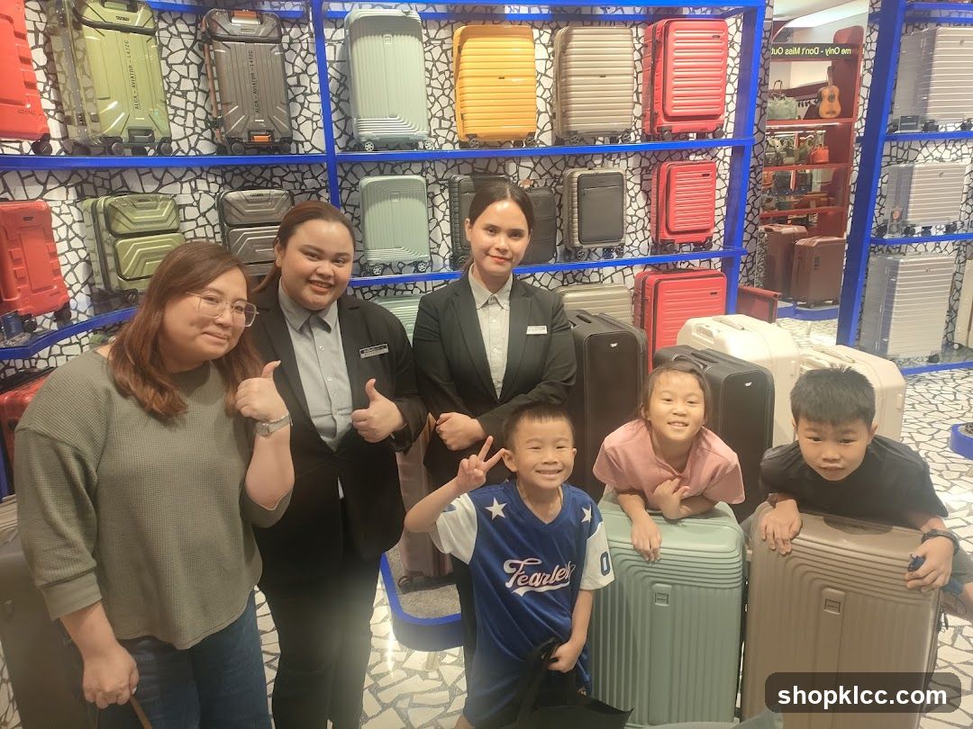 People Posing with Luggage