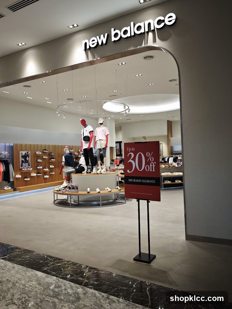 New Balance Store Entrance with Sale Sign