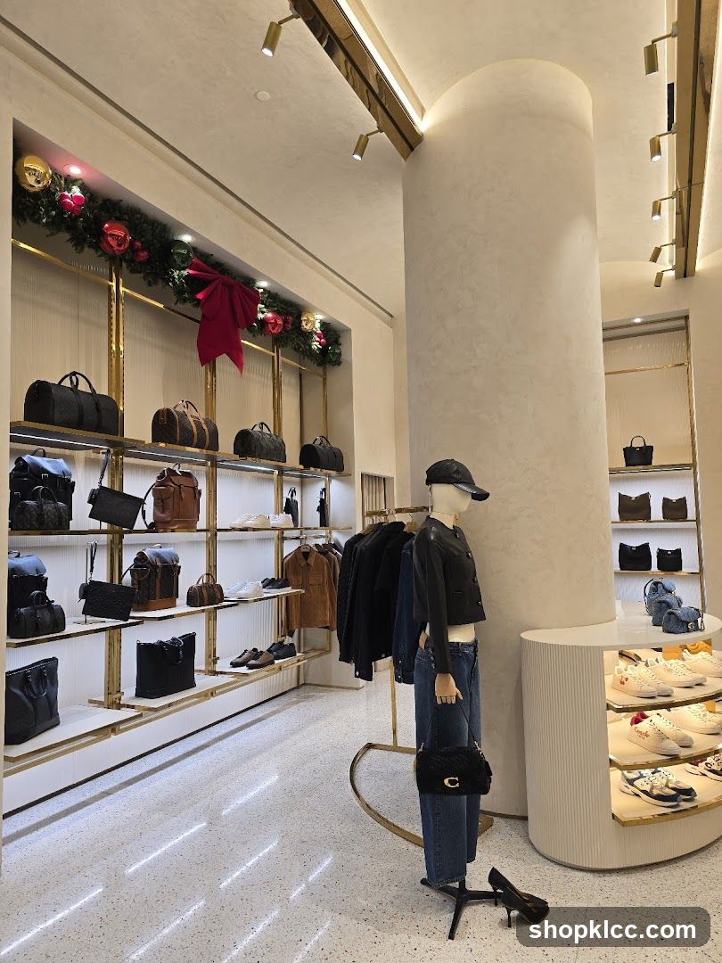 Store Interior with Holiday Decorations
