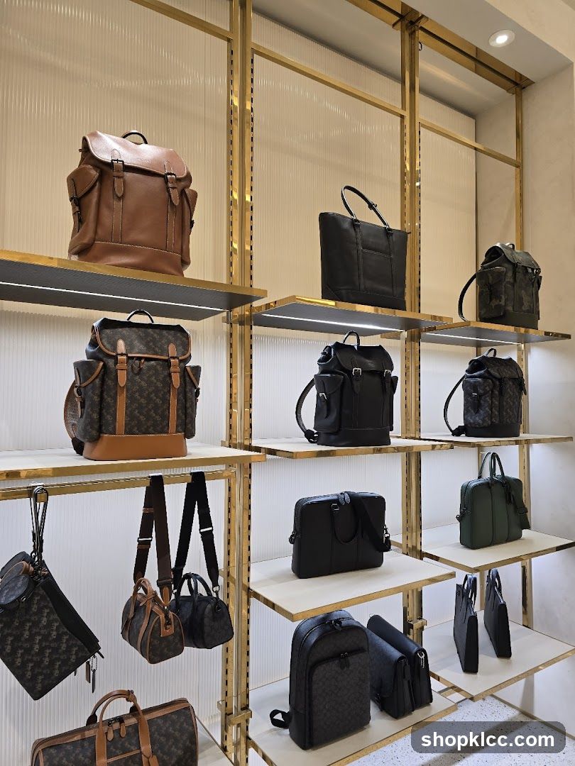 Handbags and Backpacks Display