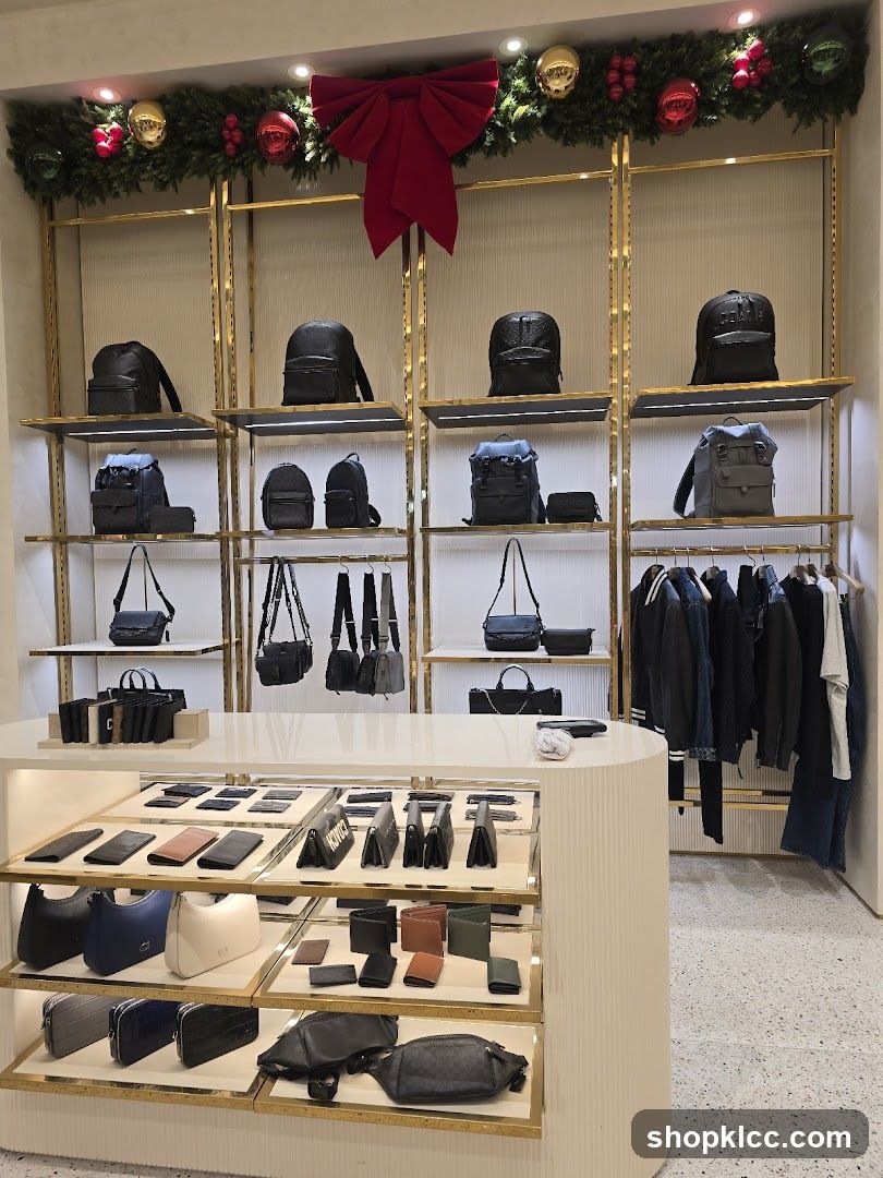 Store Display with Bags and Wallets