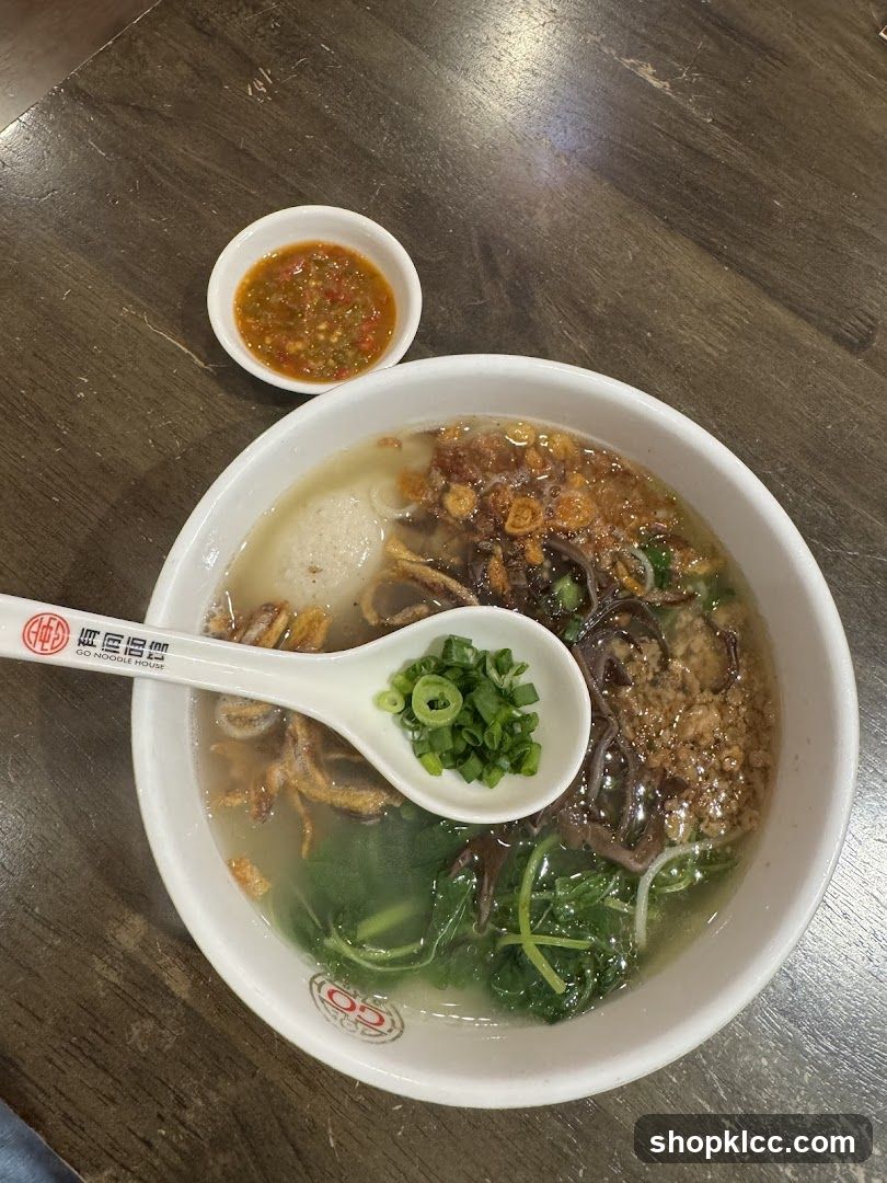 Noodle Soup with Side of Chili
