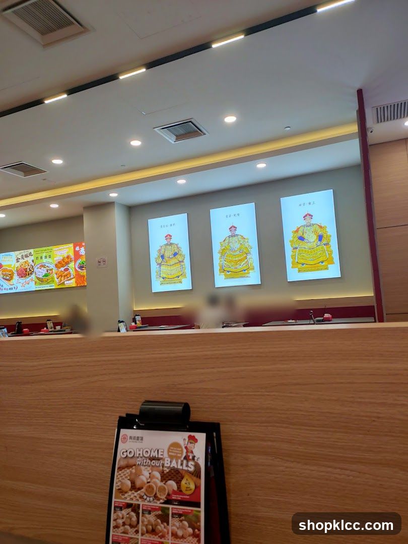Restaurant Interior with Artwork and Menu