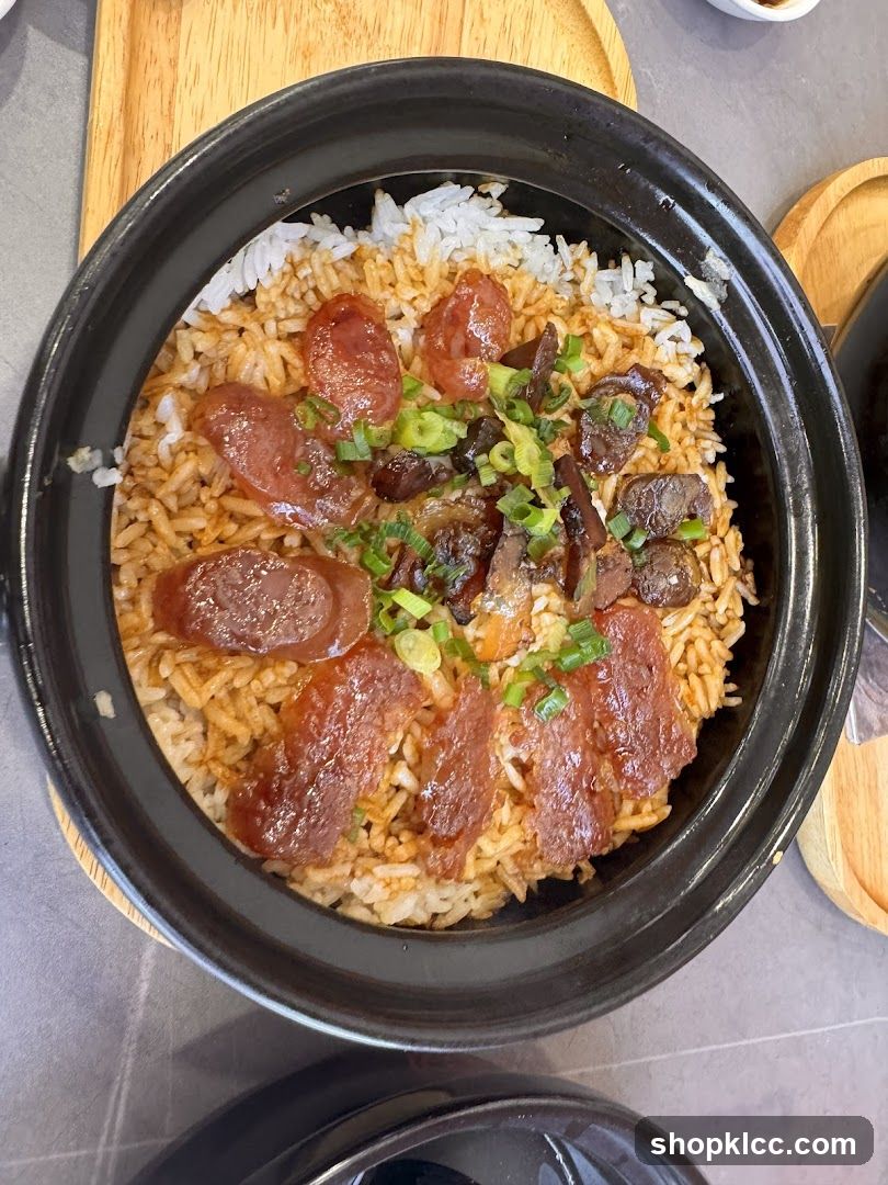 Claypot Rice with Sausage and Meat