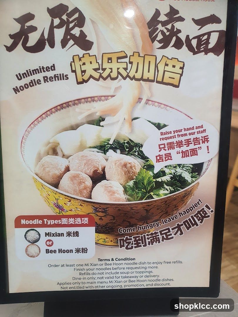 Unlimited Noodle Refills Promotion