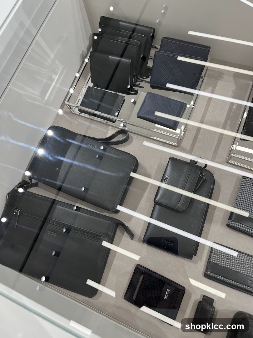Display of Wallets and Accessories