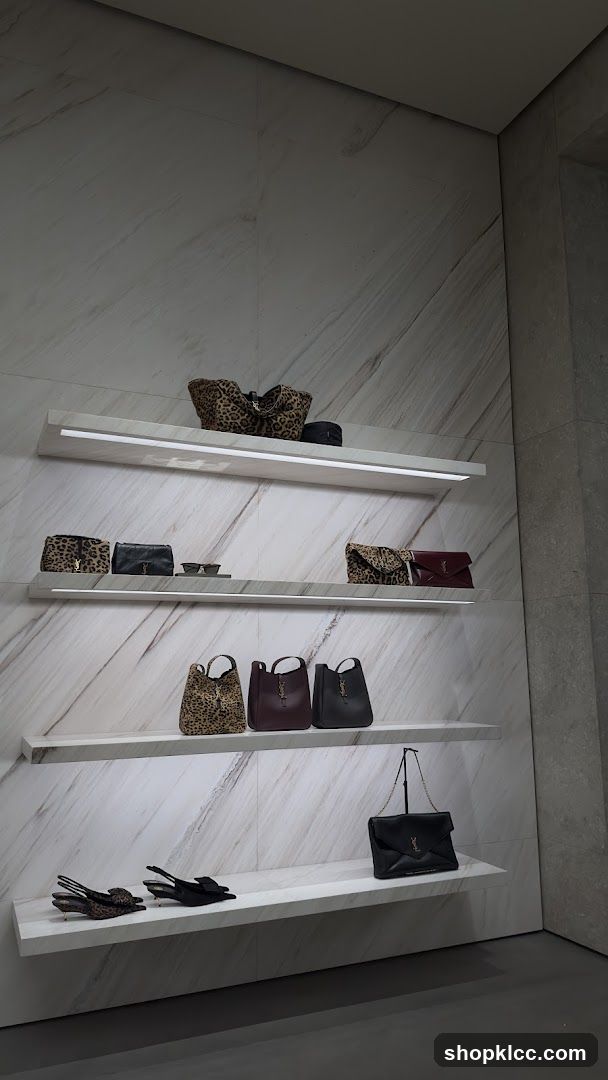 Luxury Handbags and Shoes Display