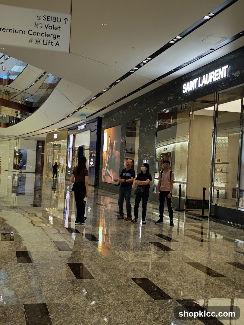 Luxury Mall Interior with Designer Stores