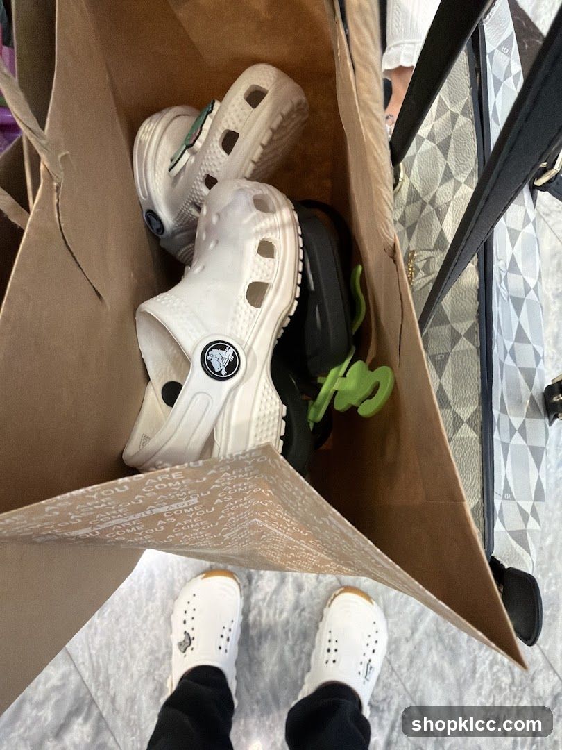 Crocs in a Shopping Bag