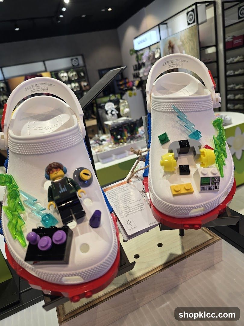 Crocs with Lego Decorations