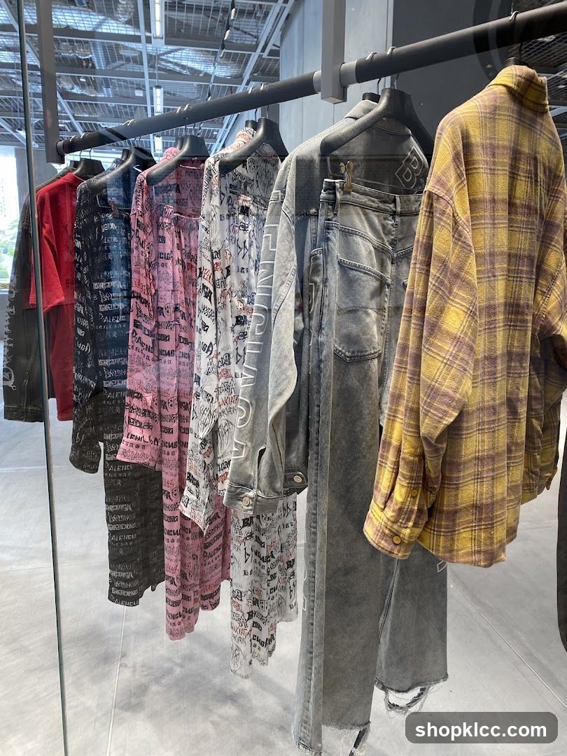 Clothing Rack with Branded Apparel