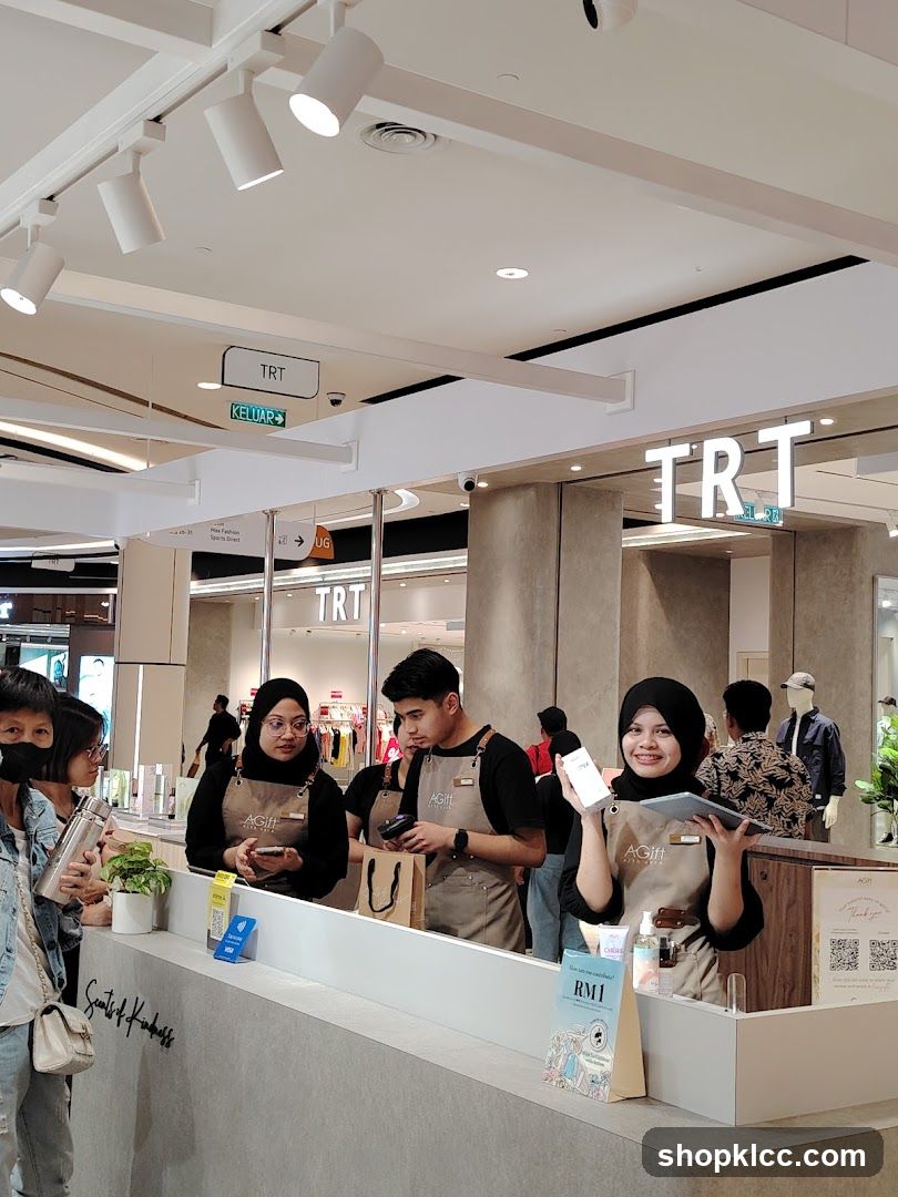 Retail store staff assisting customers