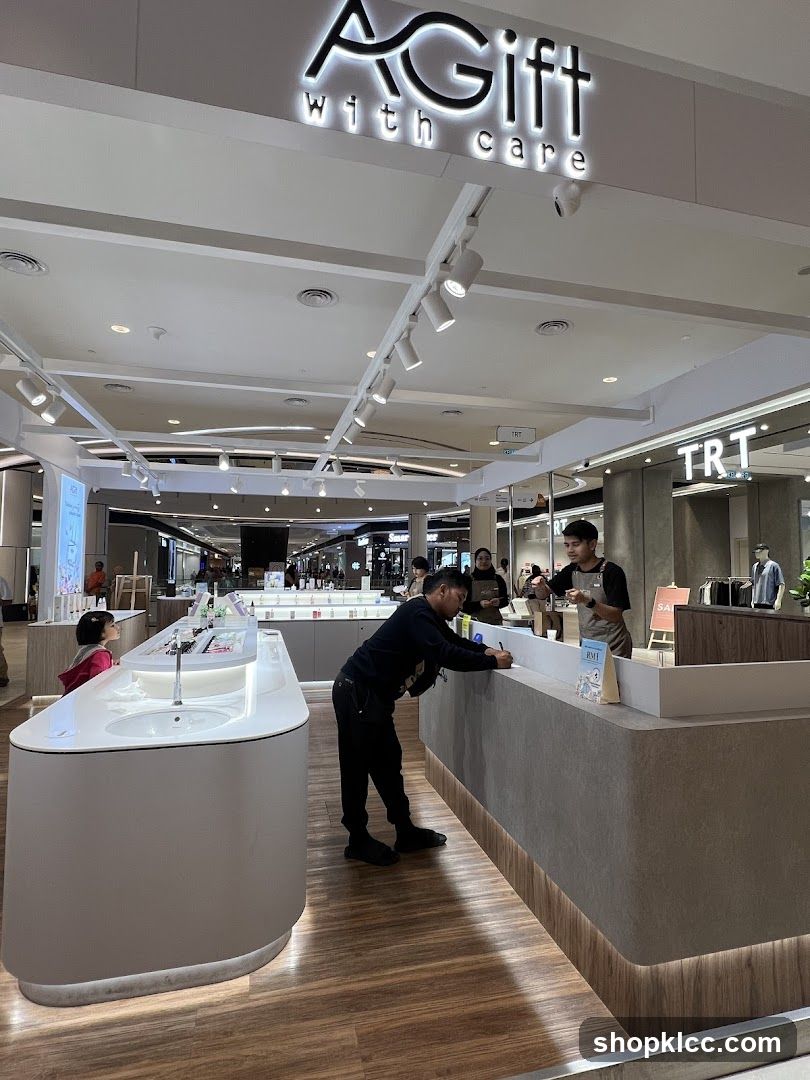 Store Interior with Counter and Signage