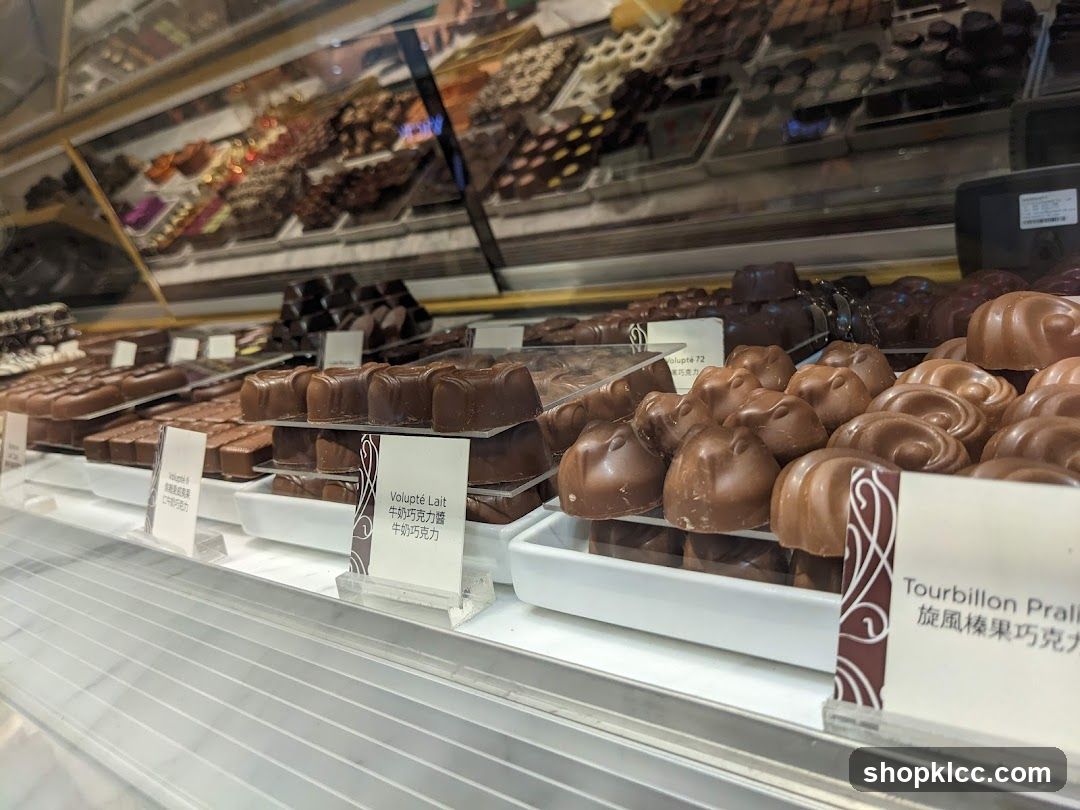 Chocolates in Display Case