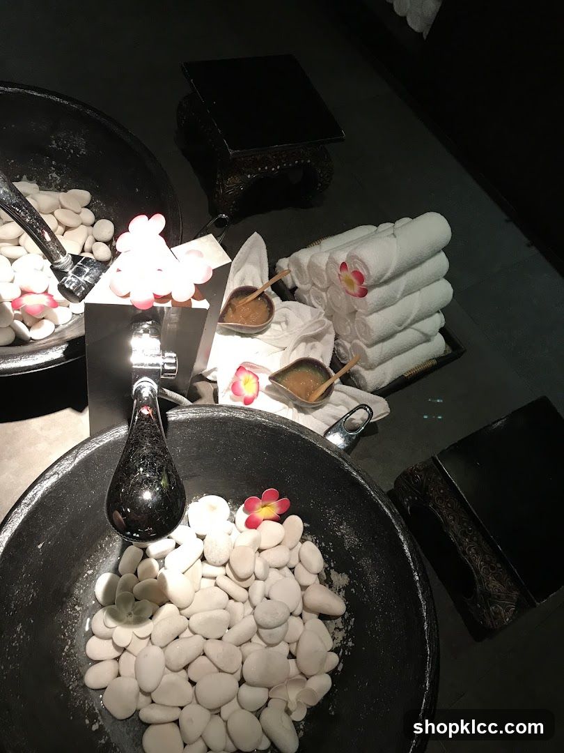 Spa Foot Soak Setup