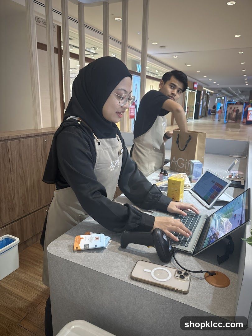 Retail Staff at Counter